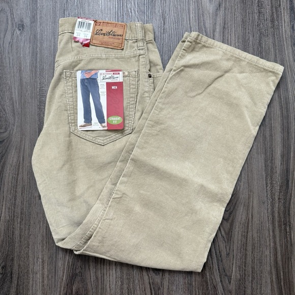 Levi's Strauss Tan Corduroy Pants Jeans Mens 34x34 Straight Fit Mid Rise NEW - Picture 1 of 6